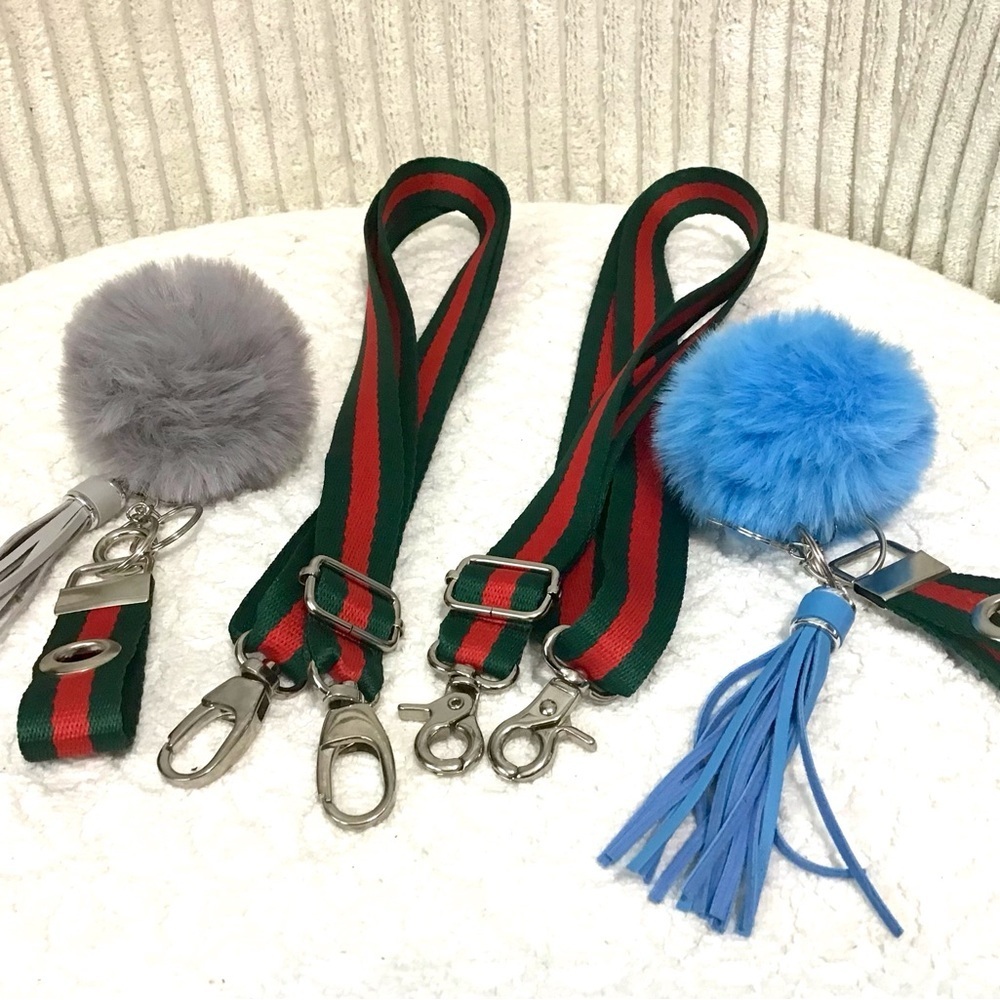 Fashion Strap and PomPom Keychain - Picture 4 of 11